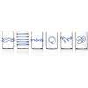 Ichendorf Milano Set di 6 Bicchieri Liquore, Collezione Decò Blu, 10 cl, Vetro Borosilicato, Fatto a Mano