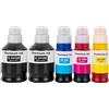 SHUOLEI GI-50 Flaconi di Inchiostro Compatibile con Canon GI50 Inchiostro Multipack per Pixma G1520 G1560 G2520 G2560 G3520 G3560 G1530 G2570 G4570 G5050 G6050 G7050 GM2050(5Pack 2BK/C/M/Y)