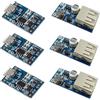 Aihasd 6PCS Micro USB 5V 1A 18650 Batteria al Litio modulo di Ricarica con Protezione + DC-DC 0.9V-5V a 5V USB Convertitore di Tensione Step Up Booster Modulo di Alimentazione