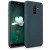 kwmobile Custodia Compatibile con Samsung Galaxy A6+/A6 Plus (2018) Cover - Back Case Morbida - Protezione in Silicone TPU Effetto Metallizzato petrolio metallizzato