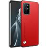 HAFFAN Custodia Cover Protettiva per Cellulare per OnePlus 8T / OnePlus 9R (6.55 inches), Stile Similpelle - Rosso