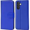 Verco Custodia a libro per Samsung Galaxy A34 5G Case Custodia a libro per Samsung A34 5G Case [funzione carte di credito/leggio], blu
