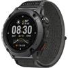 GIOPUEY 24mm Cinturini Compatibile con COROS Nomad, Cinturino in Morbido Nylon Intrecciato [Unisex] [Traspirante] - DarkGrey