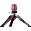 iFootage Mini Treppiede per Fotocamera, Treppiede con Blocco Pedale, Compatibile con Sony, Nikon, Canon DSLR, Carico Fino a 17,64 lbs/8 kg, Cobra 3, Rosso
