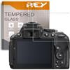 REY Pellicola salvaschermo per Nikon D5300 - D5500 - D5600, Vetro temperato, di qualità Premium