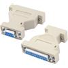 MEIRIYFA Adattatore seriale da DB9 a DB25, connettore DB9 femmina a DB25, convertitore di sesso seriale AT modem adattatore Connetor per dispositivi seriali PC (2PCS, F-F)