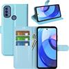 Fertuo Cover per Motorola Moto E20 / E40 / E30, Custodia Portafoglio Cover a Libro in Pelle Flip Case con Silicone Bumper, Fibbia Magnetica, Porta Carte, Kickstand, per Moto E20 / E40 / E30, Blu