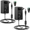 SUNOYA 2 Pezzi 24 V Alimentatore 72 W 3 A, da AC 100-240 V a DC 24 V Alimentatore con Spina, Adattatore di Alimentazione, Adattatori Trasformatori per Striscia LED, Telecamera CCTV, Radio, Custodia, Ventole