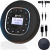 KLIM Journey - Lettore CD HiFi portatile - NUOVO - Cuffie incluse - Radio FM - Compatibile con MP3 CD Audiolibri - Lettore CD per auto - Supporta Bluetooth per Auto, scheda SD, Trasmettitore FM