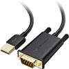 Cable Matters Adattatore da USB a seriale da maschio a maschio (RS232 a USB 2.0, da seriale a USB, da USB a DB9) 0,9 m, supporta Windows 11/10/8/7/Vista/XP, macOS 11.0 o successivo.