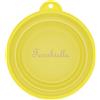 FERRIBIELLA Ciotola Pieghevole in Silicone per Cani e Gatti - Giallo Fluo, 15,8x6,5 cm