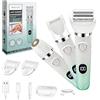 Suprbee Rasoio Elettrico Donna, 3-in-1 Rasoi elettrici femminili, Depilatore Corpo Donna, fili Wet & Dry, Portatile Rasoio per Corpo, Rasoio Parti Intime Kit per Viso, Corpo e Inguine con Lama Ceramica