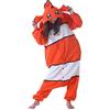 ULEEMARK Animale Onesie Unisex Pigiama Anime Cosplay Halloween Costume Attrezzatura Adulto Manta-XL(178-187CM)