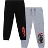Hot Wheels Confezione da 2 Pantaloni da Jogging per Ragazzi - Confezione Multipla di Pantaloni da Gara in Auto in 100% Cotone, multicolore, 5-6 Anni