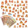 FOSDICK 36 Fogli/Circa 540 Pezzi Stickers Capibara, Adesivi Capibara in Vinile, Kawaii Animali Sticker, Carino Capybara Stickers, Adesivi Bambini per Laptop Skateboard Bagagli Journaling Scrapbooking