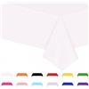POPOYU Tovaglia Bianca per Feste di Compleanno, 137x274cm, da Colorare - Decorazioni per Bambini, Baby Shower, Matrimonio, Natale - Gigante Carta