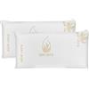 Gar Medical Cuscino viscoelastico, nucleo compatto, cuscino aloe vera, compattezza media, antiacaro, cuscino ergonomico, memory foam, fodera lavabile 40 gradi, sfoderabile (Pack 2 70x40cm)