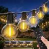 PBGMRT Catena Luminosa Esterno Luci Giardino - 45M G40 Led 45+2 Lampadine Esterno Filo Luce Calda Impermeabili con Telecomando Luci Per Gazebo da Esterno Decorative Campeggio Matrimonio per Balcone Terrazzo