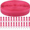 DOITEM The Yard - Cerniere a spirale in nylon, 11 m, con 25 cursori per cerniera, per fai da te, cucito, sartoria, borse, indumenti, tessili per la casa (rosso rosa, #3)
