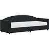 vidaXL Divano letto con materasso Nero 80x200 cm Velluto