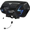 OEM Auricolare Bluetooth per casco da moto, struttura impermeabile, altezza 1,5 cm, portata massima interfono 2000 m, fino a 8 piloti, batteria integrata da 900 mAh