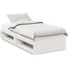 vidaXL Letto da giorno con materasso bianco 100x200 cm in legno di pino massiccio