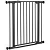 hauck Clear Step 2, Nero - Cancelletto per Bambini e Cani Senza Estensione, Larghezza Regolabile da 75 a 80 cm, Alto 77 cm, Base Piatta, Apribile con una Mano in Entrambe Direzioni, per Interno