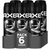 Axe Bodyspray Black Deodorante da 150 ml, confezione da 6, confezione da 6