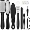 Sularpek Kit Pedicure, 10 in 1 Raspa Piedi Professionale, Lima per Piedi, Lime in Acciaio Inossidabile Kit di Strumenti che Rimuove la Pelle Dura e Morta per La Cura dei Piedi a Casa
