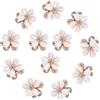 Xzeemo 12 Pezzi Mini Clip per Capelli, Mini Fermagli per Capelli con Fiori, Mollette per Capelli Donna Bianco, Pinze per Capelli Piccole, Mini-Artiglio per Capelli Antiscivolo per Donne e Ragazze