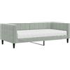 vidaXL Divano letto con materasso Grigio chiaro 90x190 cm Velluto