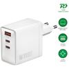4Smarts Caricabatterie da rete 4smarts GaN Pocket 100 W 2C+1A, bianco