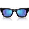Ray-Ban Occhiali da Sole RB4940 601/55 Wayfarer Puffer X ASAP Rocky Nero/Blu Specchiato Unisex 50/23/150