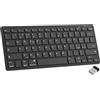 Atlantis ARGO 900 Mini Tastiera Ultraslim - Wireless senza fili RF + Bluetooth, QWERTY 78 tasti "chocolate key", per PC/Notebook/Smartphone/Tablet/iOS/Android, Nero