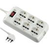 ELECTRALINE Multipresa 6 posti schuko 10/16A bianca - 62060