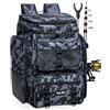 Hap Tim 42L Angel Backpack con 2 Rod Holder Multi-Tasche Grande Borsa da Angela Accessori con Separatore Removabile Regali di Natale degli uomini (FB-2308-CM-EU)