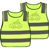 HoaaiGo Set di 2 Gilet di Sicurezza per Bambini, Gilet Riflettenti ad Alta visibilità Gilet Traspirante Giallo Fluorescente, Protezione Universale per Bambino e Bambina (3-10 Anni)