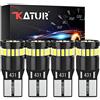KATUR 194 Lampadina a LED 6000K Bianco Super Bright 168 2825 W5W T10 Wedge 24-SMD 3014 LED Lampadine di Ricambio CANBUS Error Free per Car Dome Map Porta per cortesia luci Targa (4pcs, Bianco)