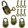 VCRANONR 3 Pz Lucchetto Vintage Antico Con Chiavi, Forma Orso Mini, Bronzo Antico 35*21MM per Viaggi Fitness Zaini Valigie Armadietti Portagioie