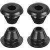 QUARKZMAN 10pz Occhielli Gomma 3mm Diametro Montaggio, per Tappi per Fori Gomma ID 3mm Occhielli Gomma per Cablaggio per Protezione Firewall Cavo Filo, Nero