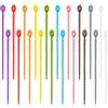 XDGBGFN 20 pezzi multicolore in silicone, cravatte, nastri in silicone, clip in gomma a torsione in silicone, cravatte, cavi in silicone, cravatte, cravatte, sacchetti di chiusura, fascette in silicone