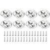 QUARKZMAN 8pz Chiusura Scatto Chiusura Scatto, 29 x 27mm Scatola Decorativa Retrò Chiusura Levetta Fibbia Metallo Chiusura Scatto Viti per Portagioie Valigia Cassetta, Argento