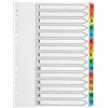 Q-Connect Q Connect-Indice in formato A4, forate 1-15 rinforzato, con linguetta, colore: multicolore