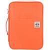 Walfront Borsa portadocumenti A4 multifunzionale, organizer con cerniera, in tessuto Oxford impermeabile, con opzioni di colore viola, nero, rosato, arancione, verde chiaro Arancione