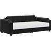 vidaXL Divano letto con materasso Nero 100x200 cm Tessuto