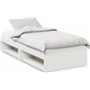 vidaXL Letto da giorno con materasso bianco 80x200 cm in legno di pino massiccio