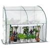 VOUNOT® Serra a Parete da Giardino, Serra Orto con Lati Arrotolabili, Porta a Cerniera e Finestra a Rete, per Verdure, Piante, Fiori, 200x100x180, Bianco