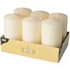 Papstar 17991 - Set di 6 candele, 60 x 115 mm, 6 pezzi, colore Avorio