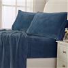 NY Loft Set di lenzuola ultra morbide in micropile | Twin, blu infinito | set da 3 pezzi | 100% micro pile di poliestere | lenzuola con angoli elasticizzati profondi | lavabile in lavatrice