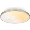 BRILONER - Plafoniera LED con telecomando, design marmo, dimmerabile, CCT, lampada per zona giorno, plafoniera camera da letto, plafoniere, lampadario, 38 x 7 cm, nickel opaco